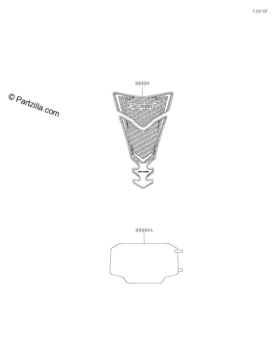 Diagrama de ACCESSORY TANK PADS AND METER FILM