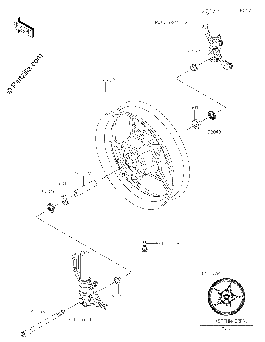 Diagrama de FRONT WHEEL