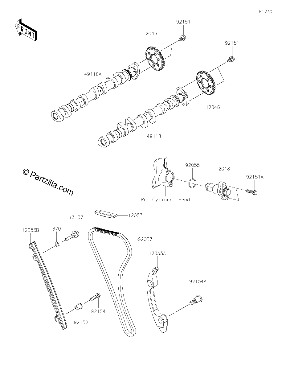 Diagrama de CAMSHAFT S TENSIONER