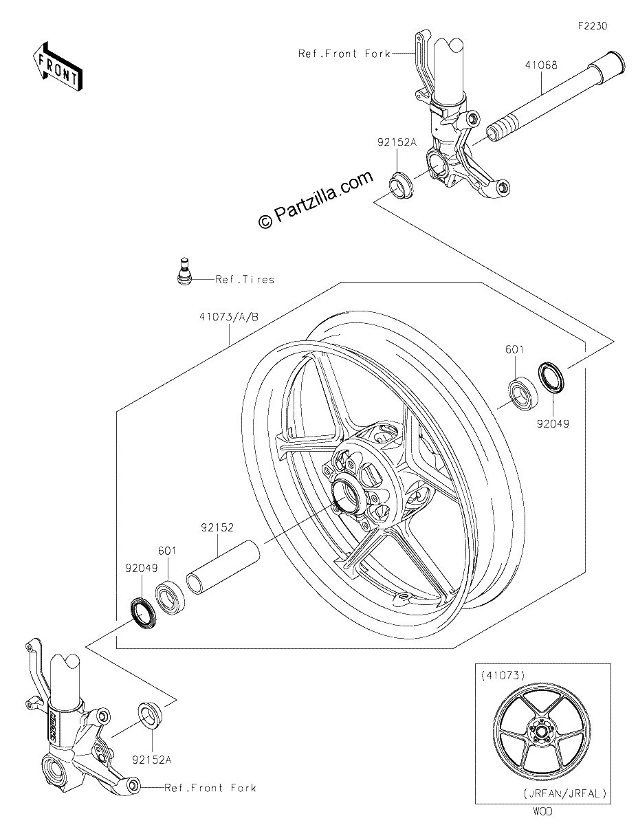 Diagrama de FRONT WHEEL
