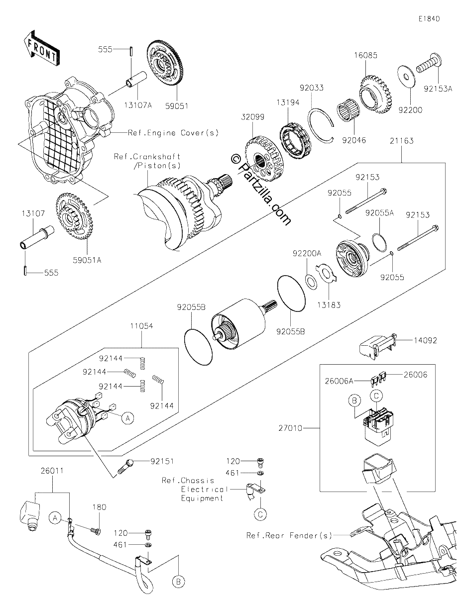 Diagrama de STARTER MOTOR