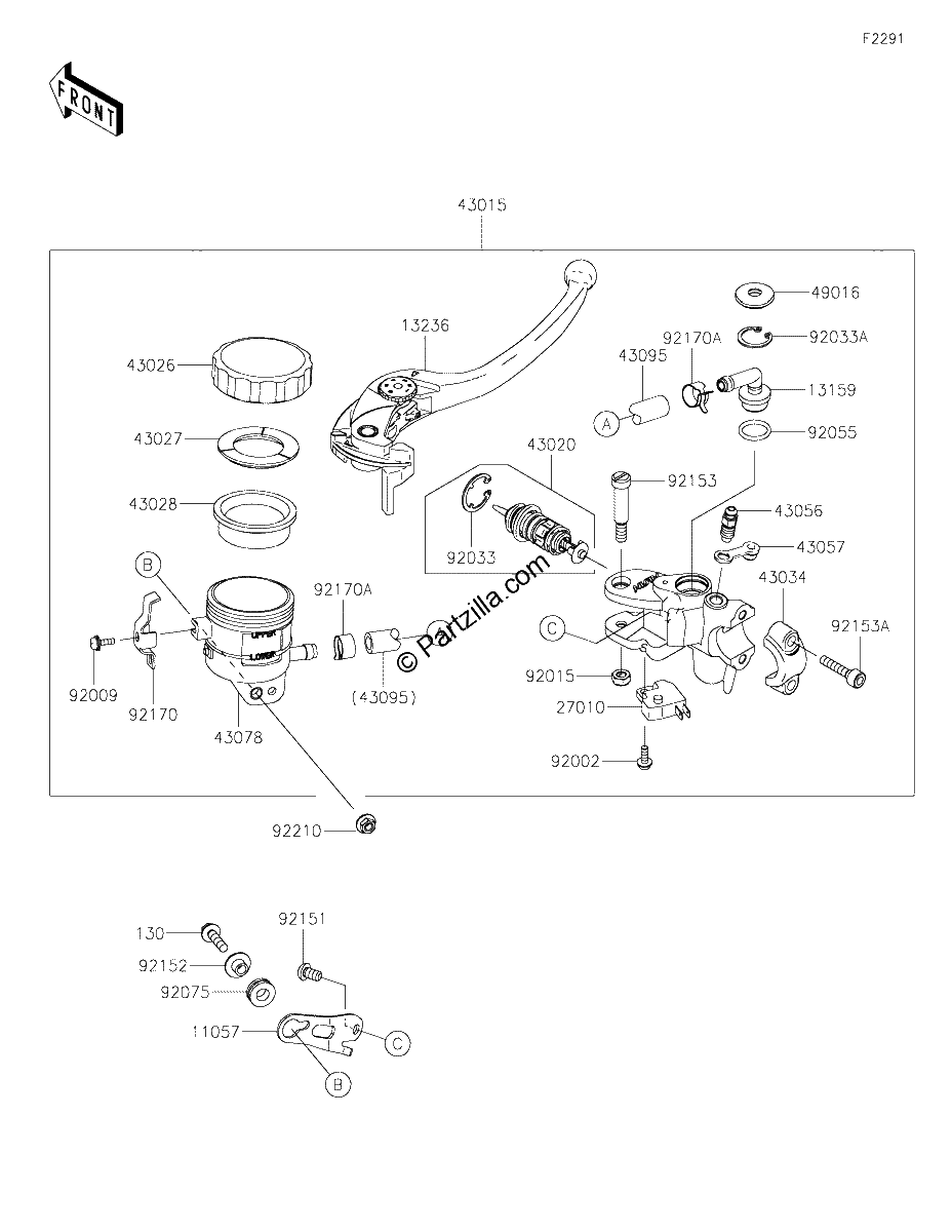 Diagrama de FRONT MASTER CYLINDER