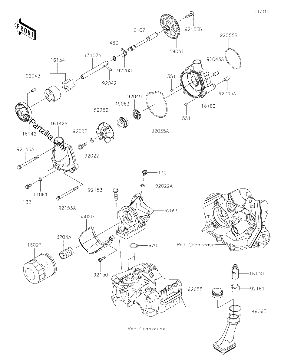 Diagrama de OIL PUMP OIL FILTER