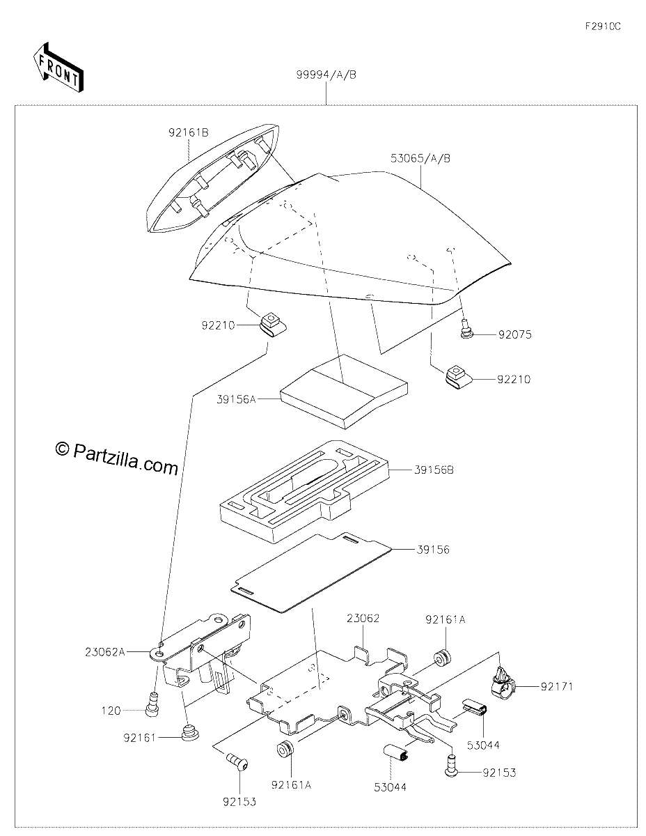 Diagrama de ACCESSORY PILLION SEAT COVER