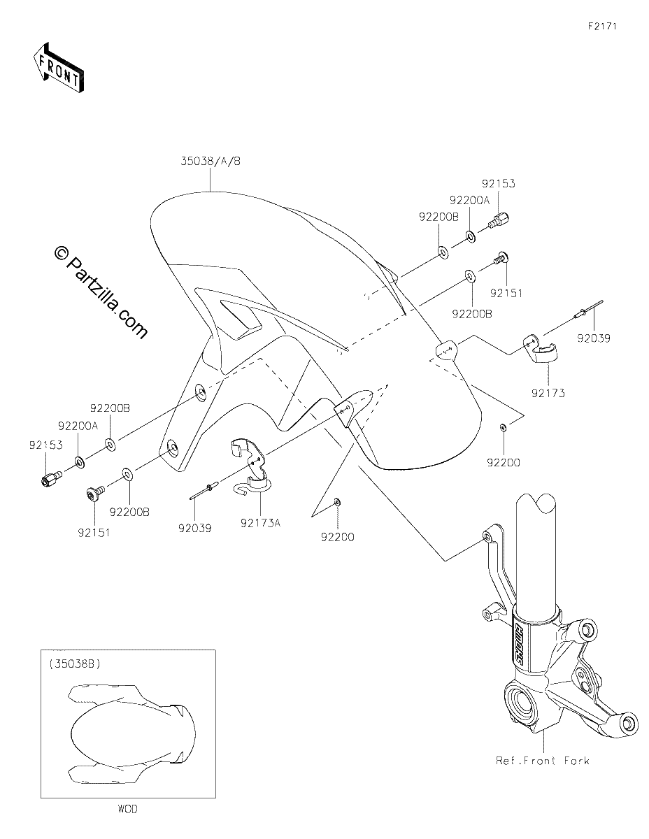Diagrama de FRONT FENDER S