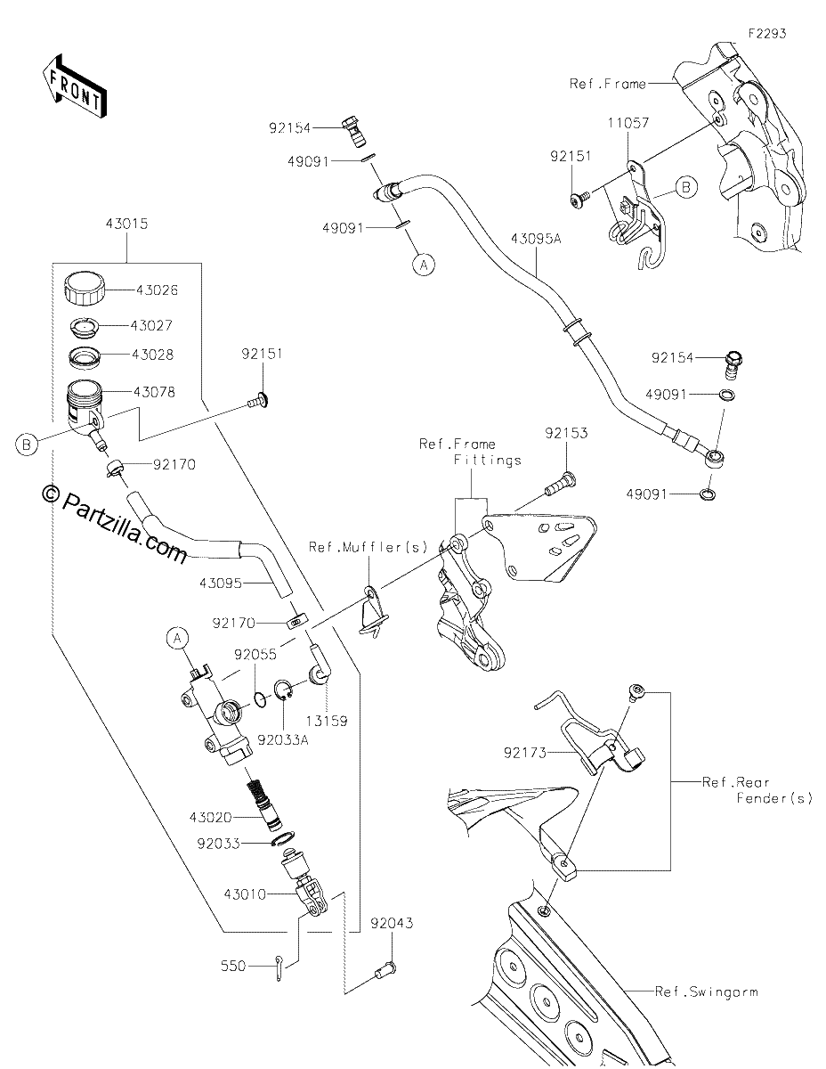 Diagrama de REAR MASTER CYLINDER