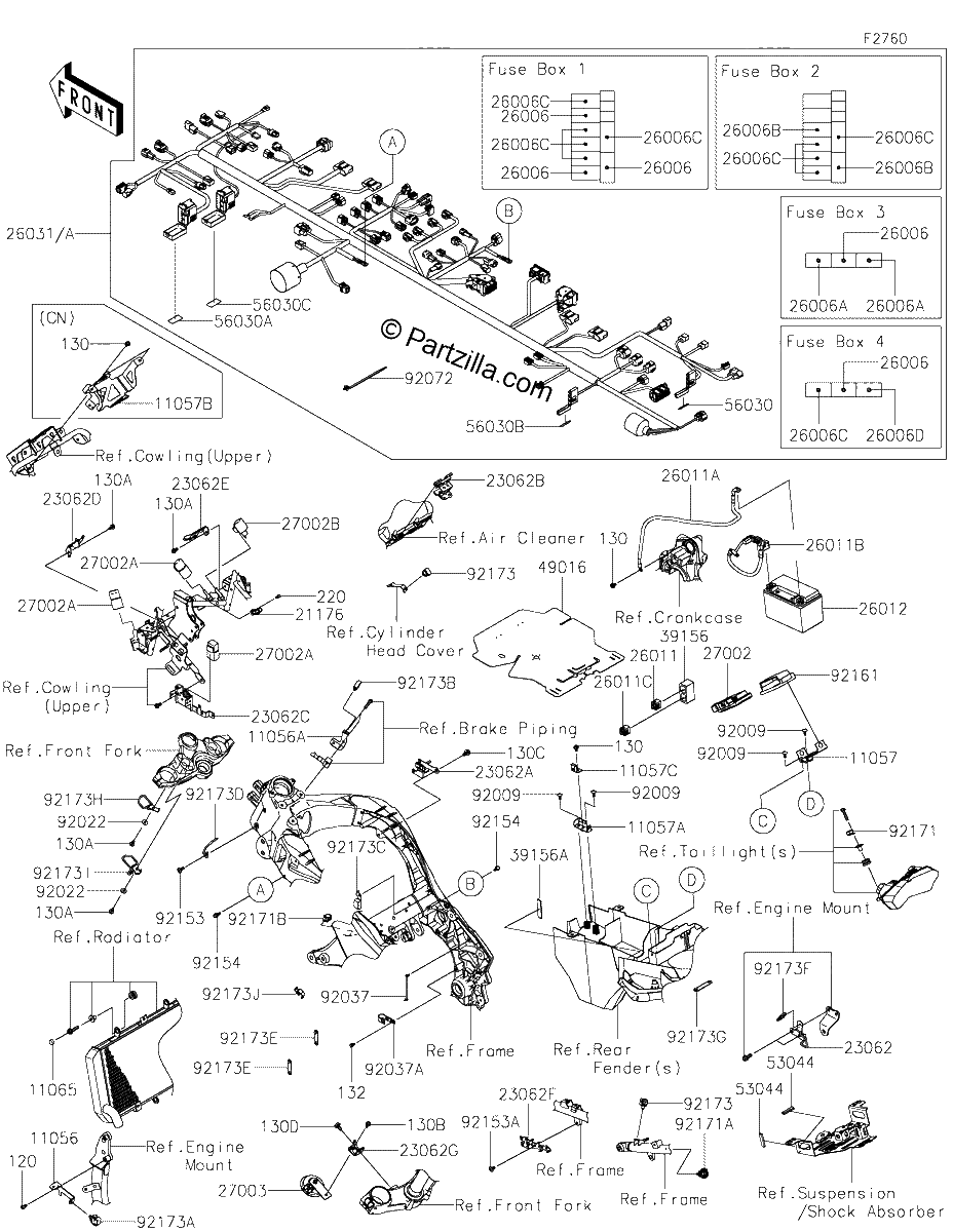 Diagrama de CHASSIS ELECTRICAL EQUIPMENT