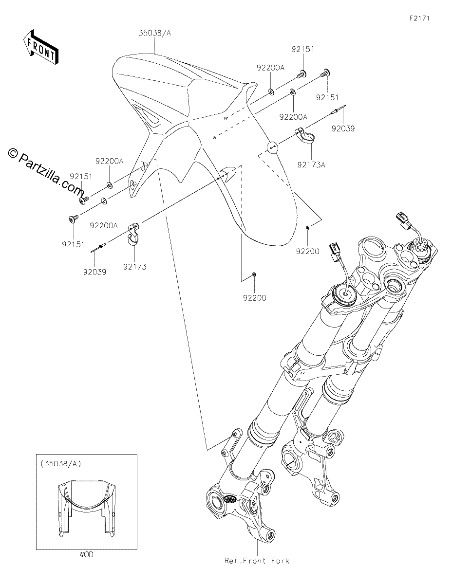 Diagrama de FRONT FENDER S