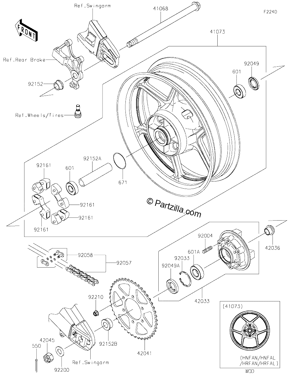 Diagrama de REAR HUB