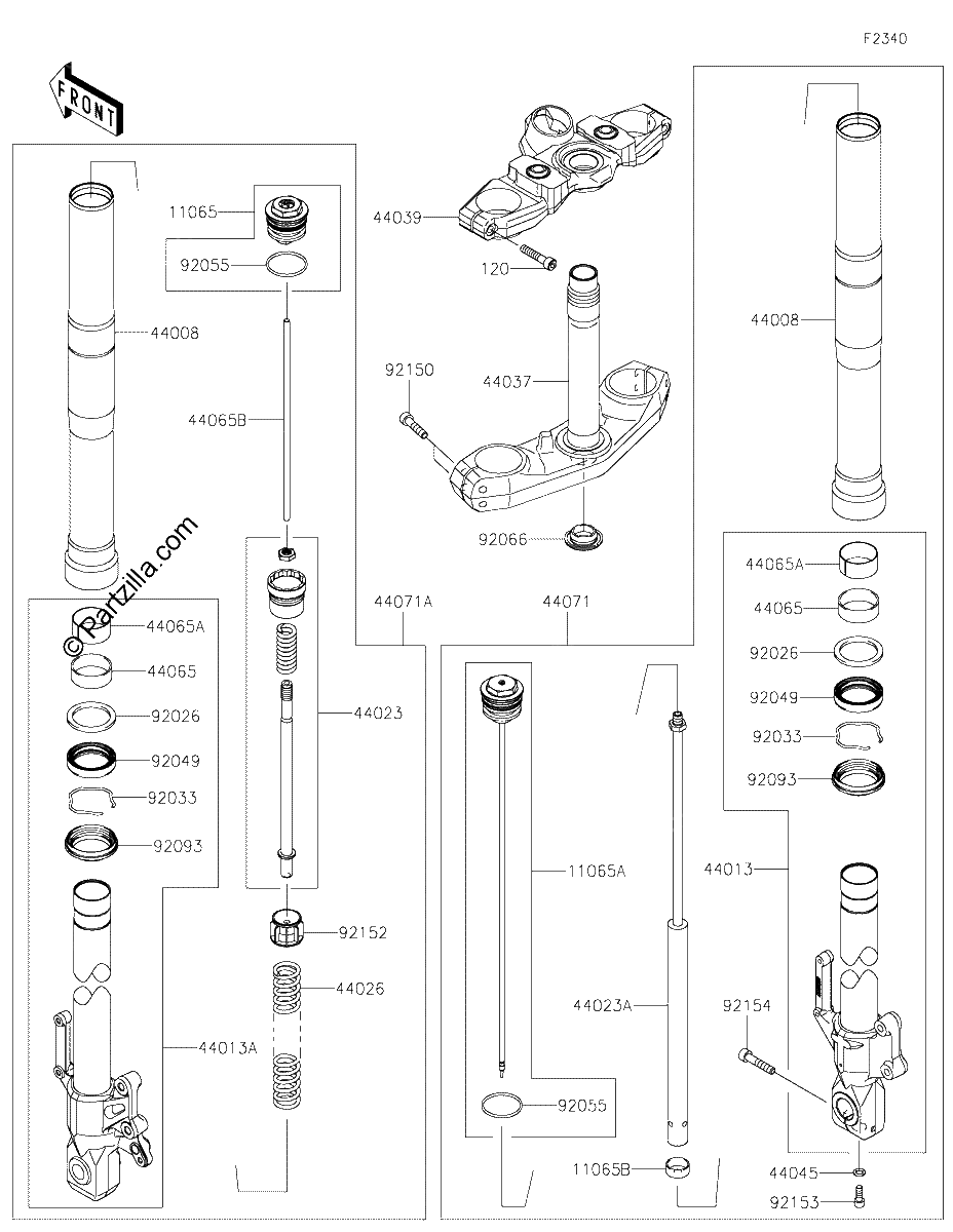 Diagrama de FRONT FORK