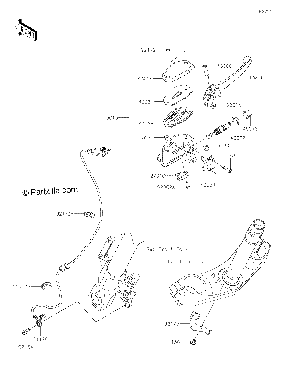 Diagrama de FRONT MASTER CYLINDER