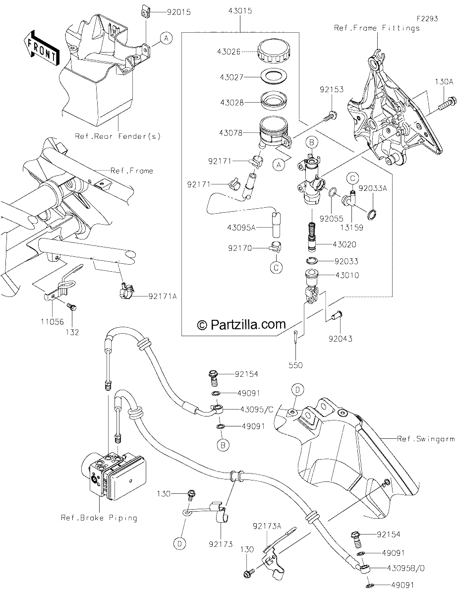 Diagrama de REAR MASTER CYLINDER