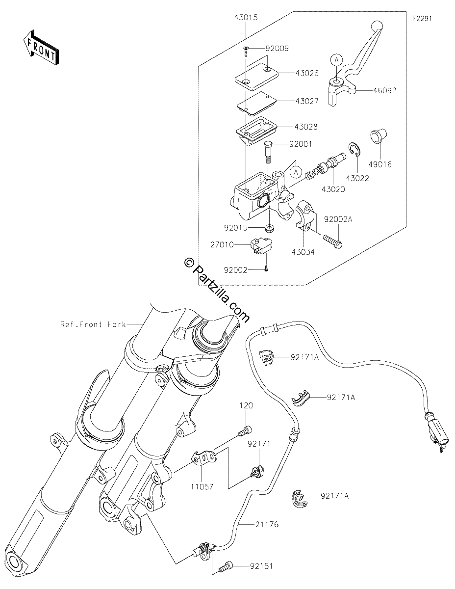 Diagrama de FRONT MASTER CYLINDER