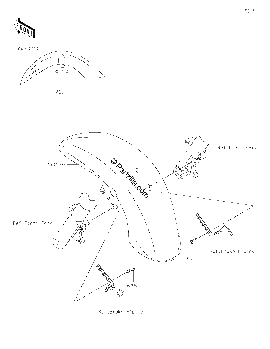 Diagrama de FRONT FENDER S