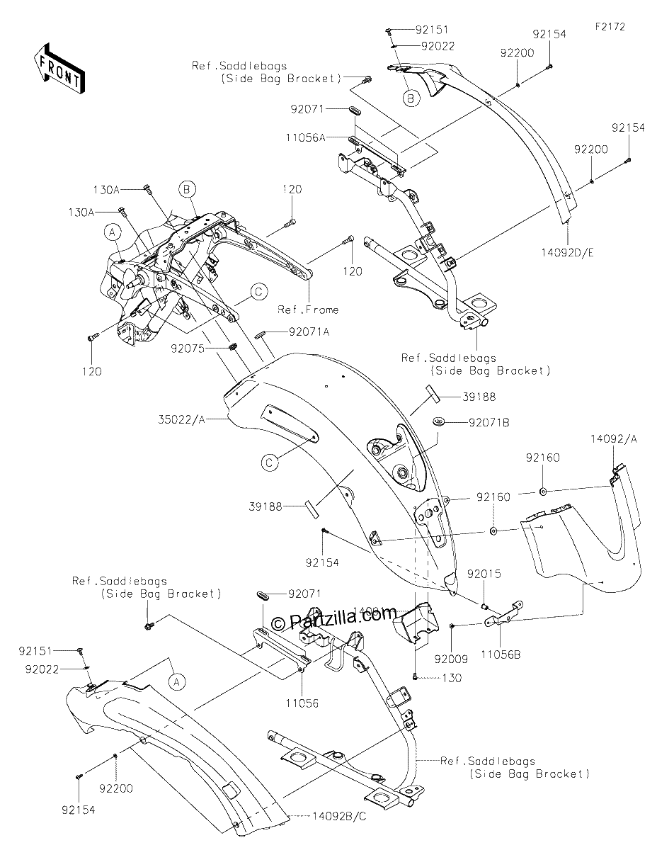 Diagrama de REAR FENDER S