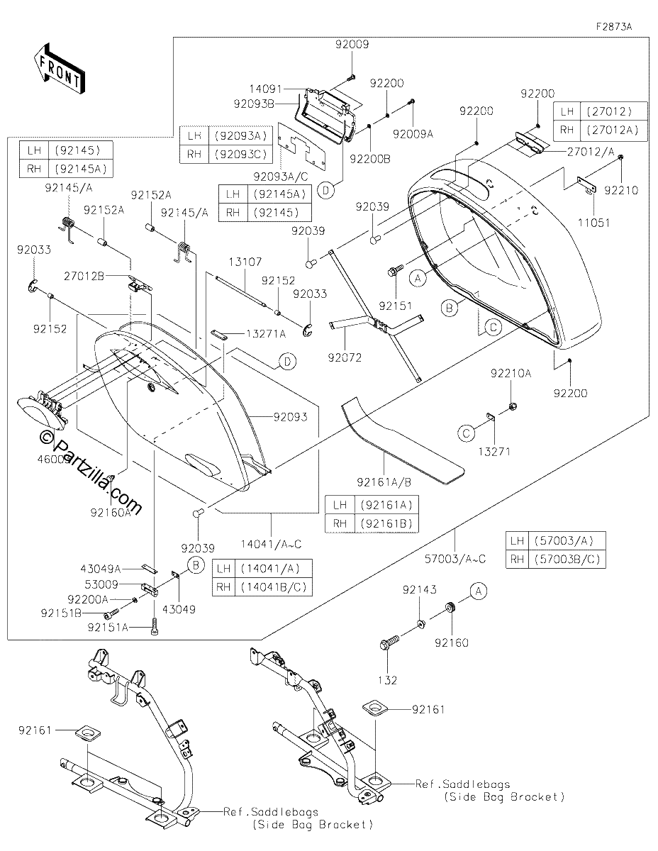 Diagrama de SADDLEBAGS SIDE BAG