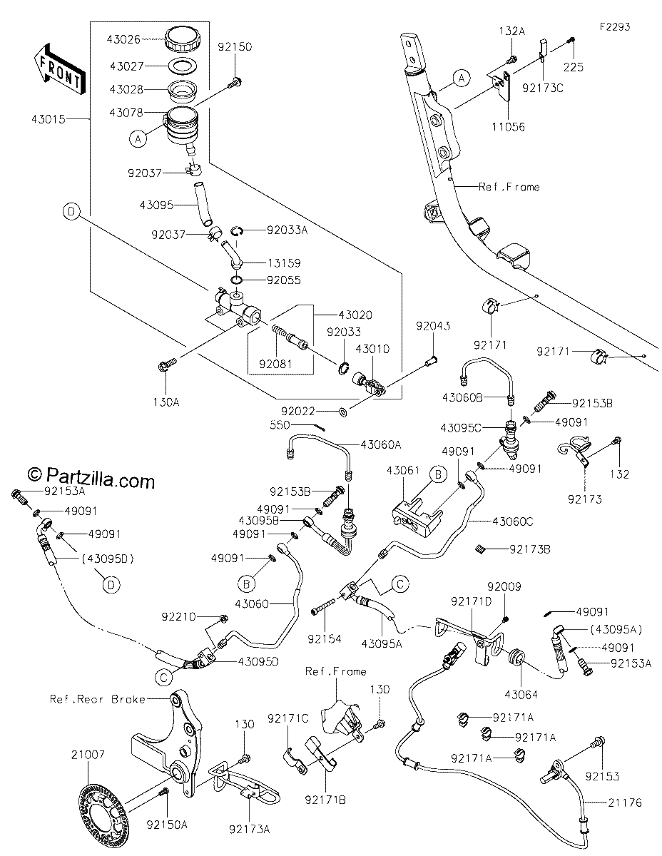 Diagrama de REAR MASTER CYLINDER