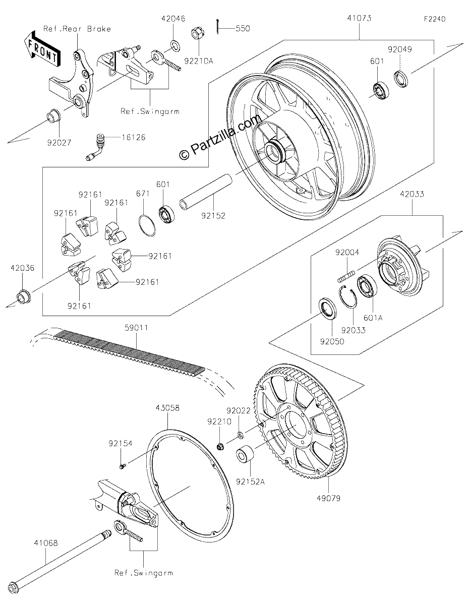 Diagrama de REAR WHEEL CHAIN