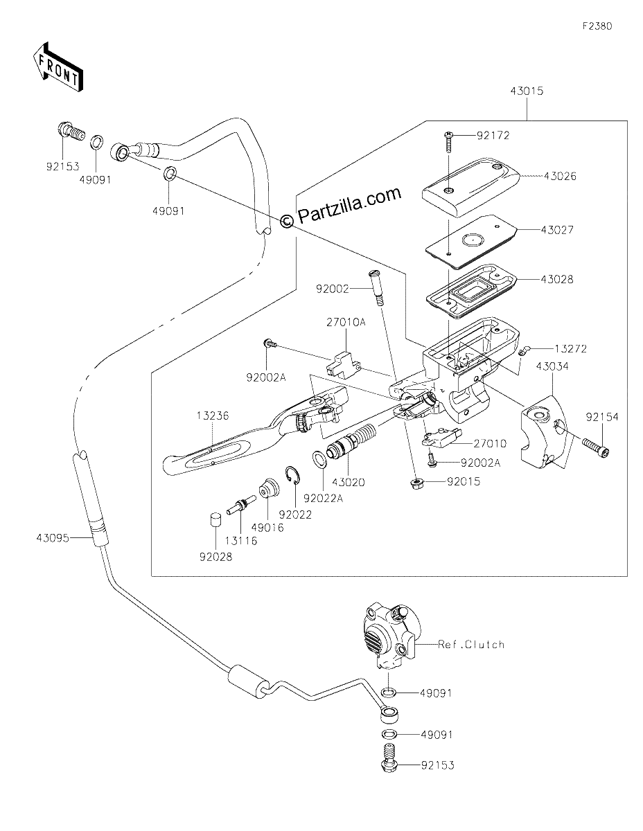 Diagrama de CLUTCH MASTER CYLINDER