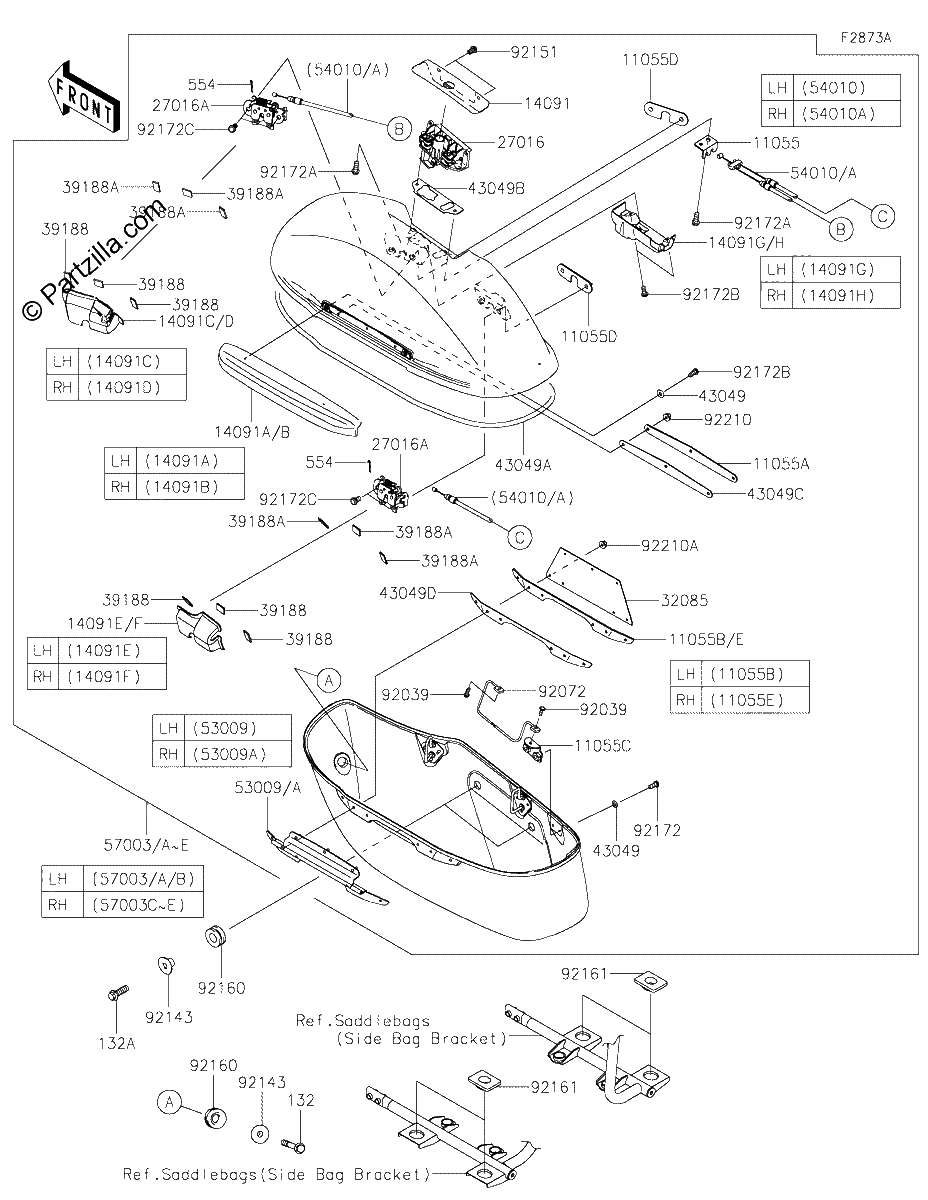 Diagrama de SADDLEBAGS SIDE BAG