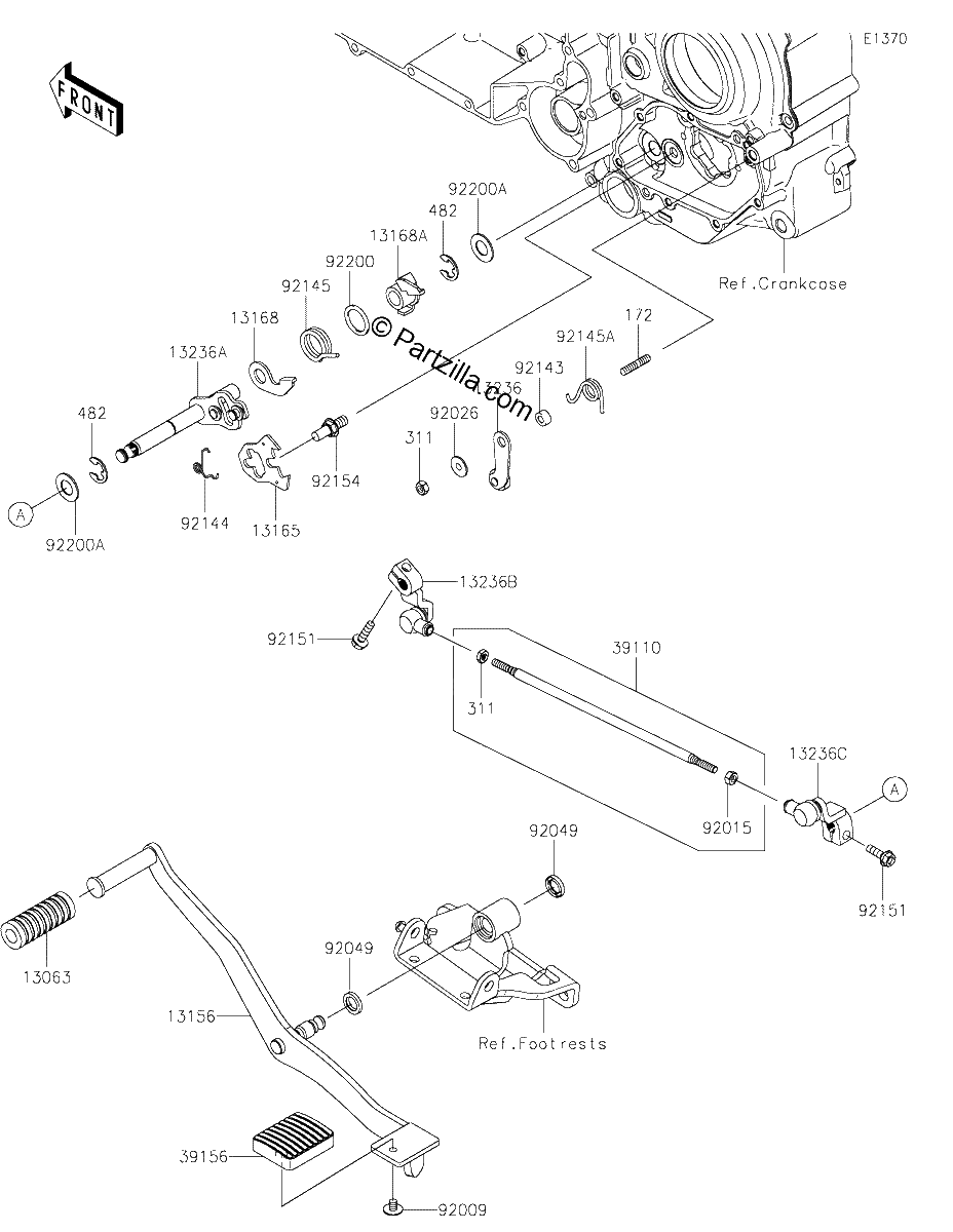Diagrama de GEAR CHANGE MECHANISM