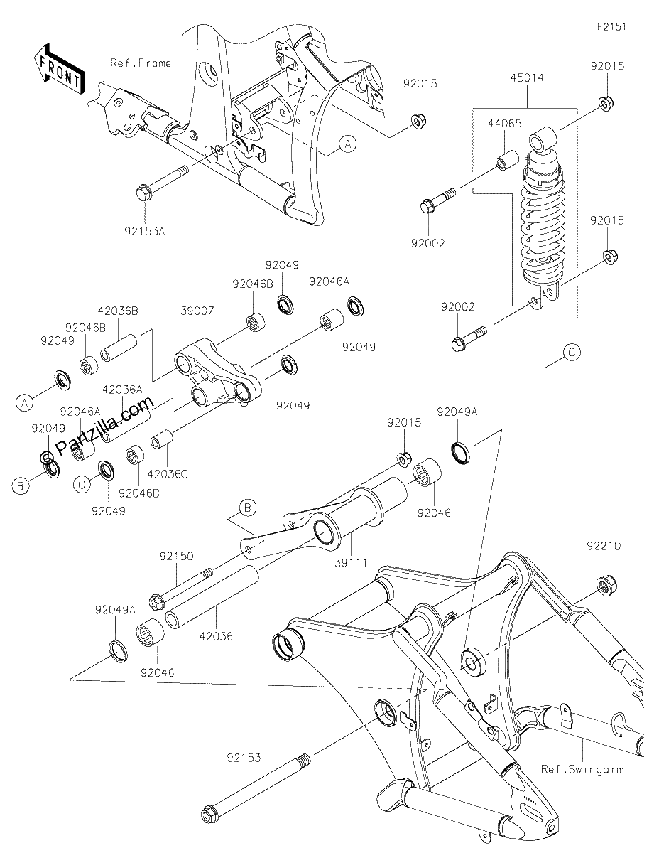 Diagrama de SUSPENSION SHOCK ABSORBER