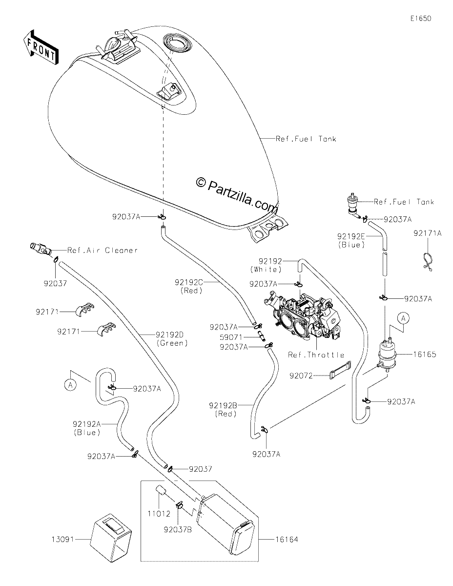 Diagrama de FUEL EVAPORATIVE SYSTEM CA