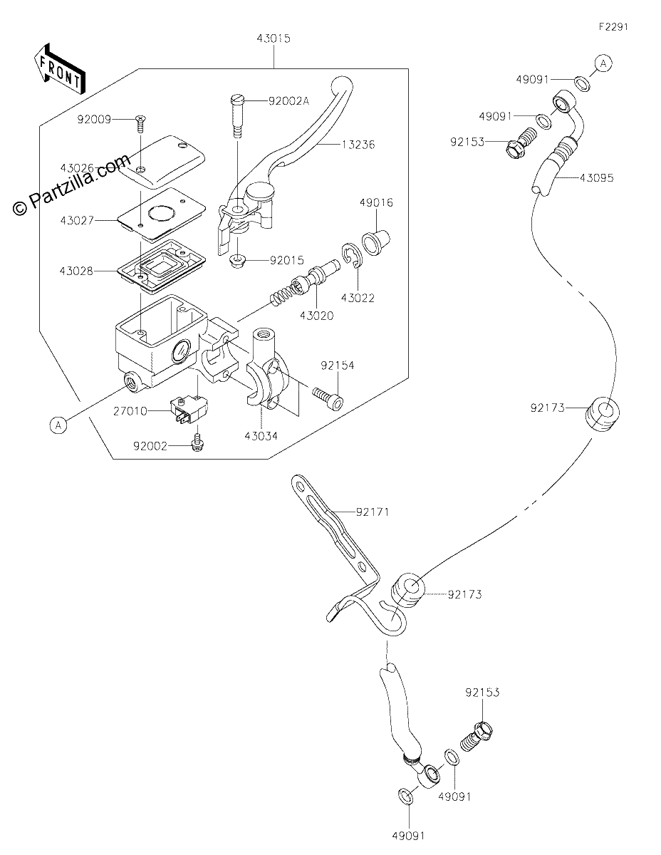 Diagrama de FRONT MASTER CYLINDER