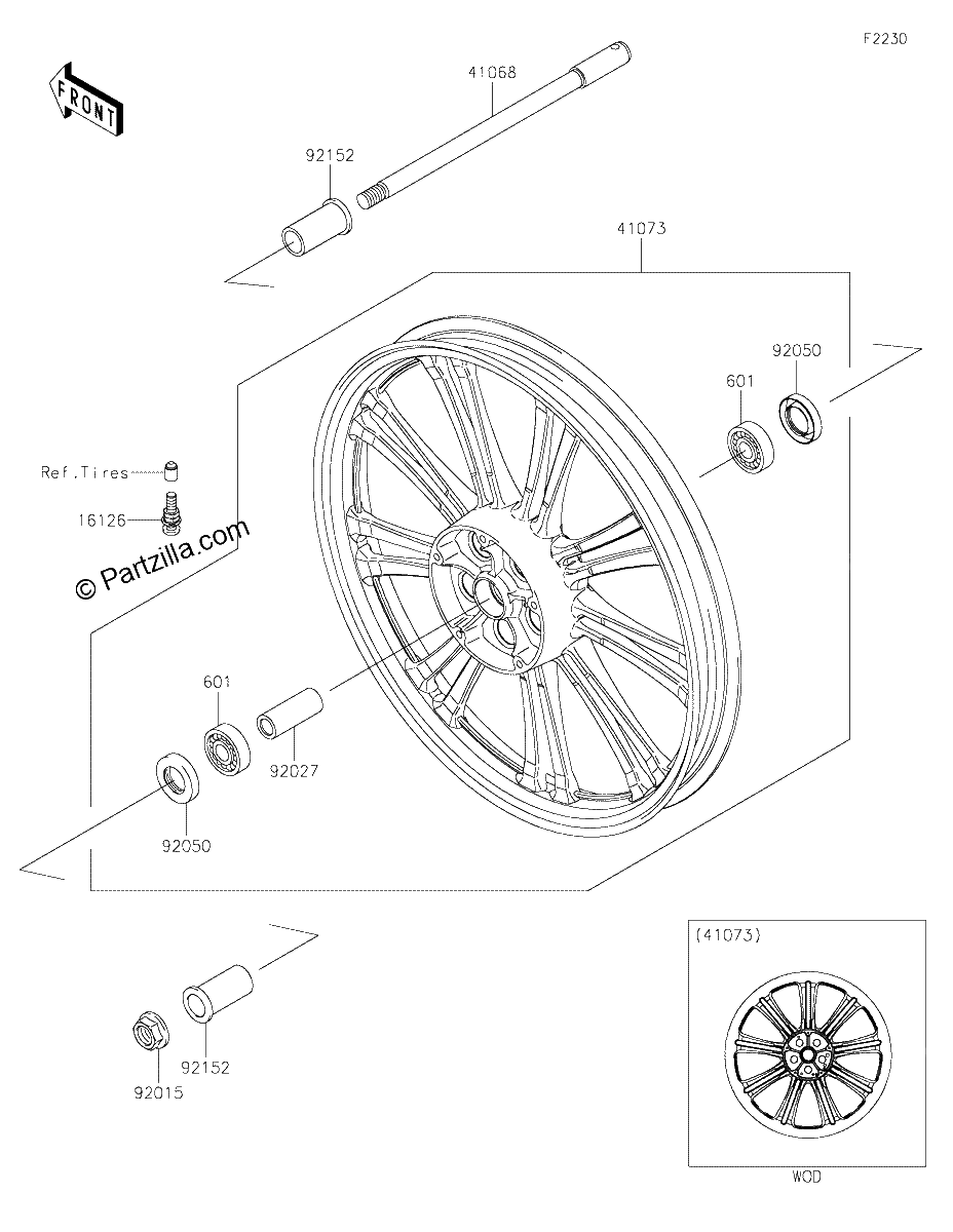 Diagrama de FRONT WHEEL