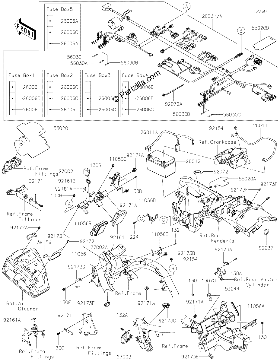 Diagrama de CHASSIS ELECTRICAL EQUIPMENT