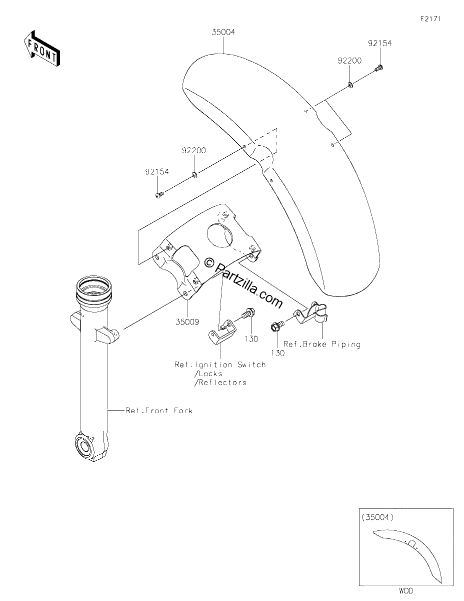 Diagrama de FRONT FENDER S