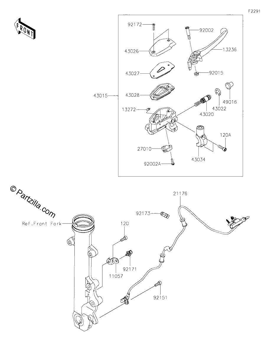 Diagrama de FRONT MASTER CYLINDER