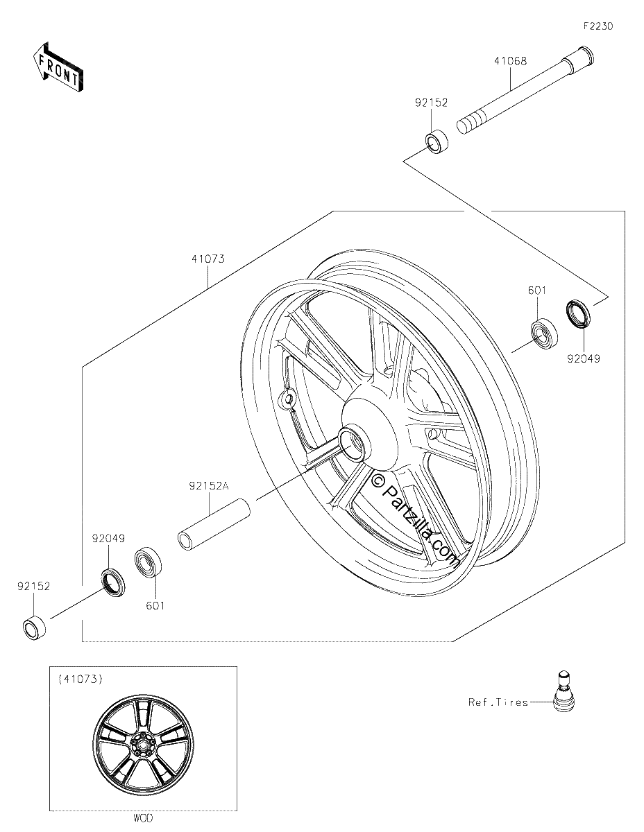 Diagrama de FRONT WHEEL
