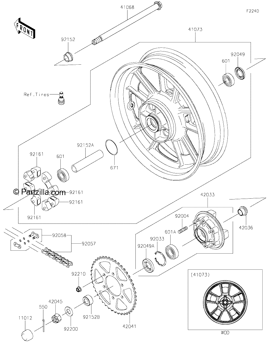 Diagrama de REAR WHEEL CHAIN