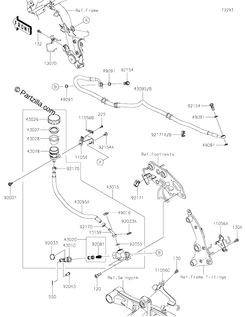 Diagrama de REAR MASTER CYLINDER