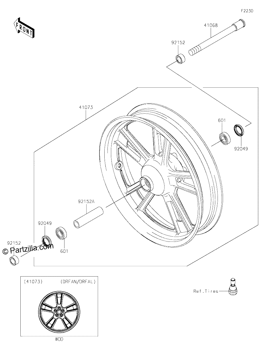 Diagrama de FRONT WHEEL