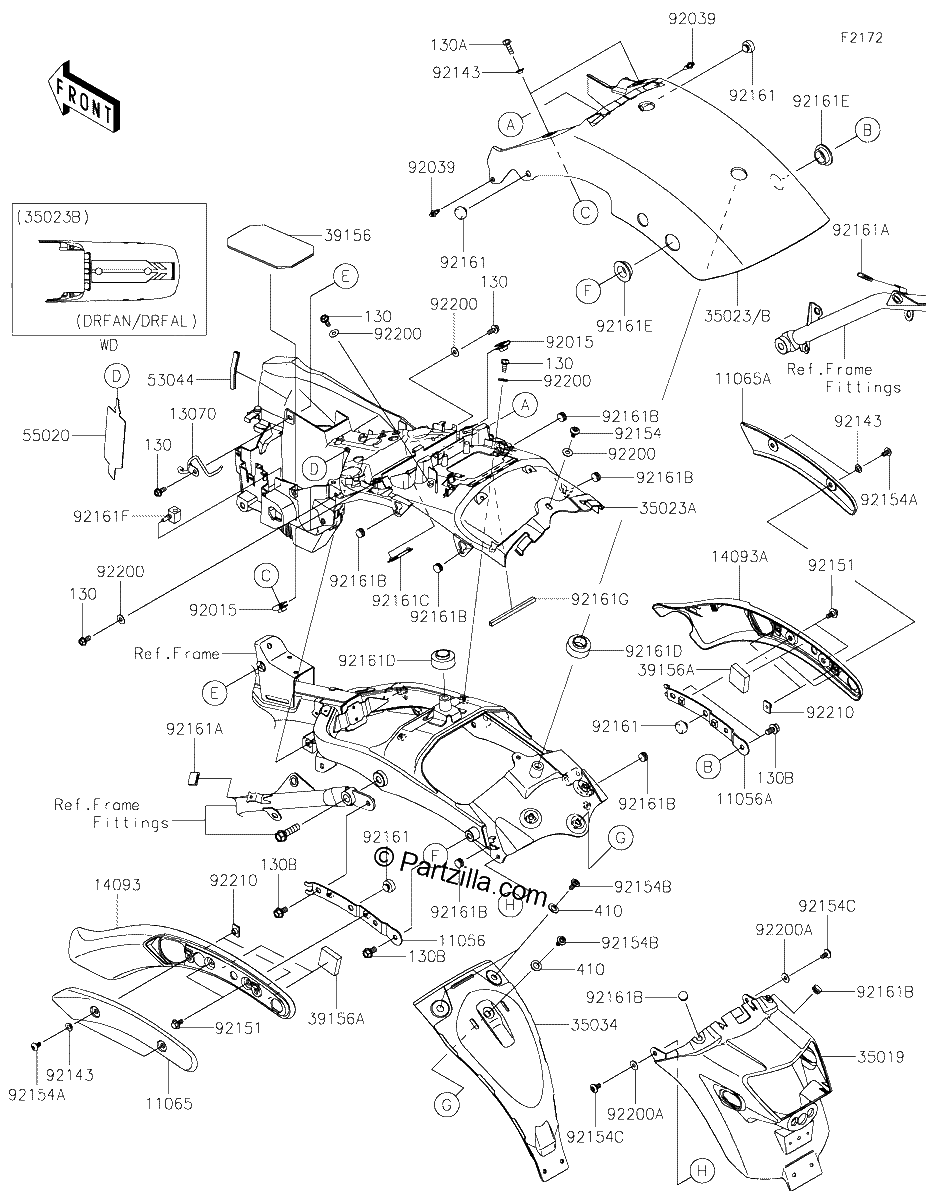 Diagrama de REAR FENDER S