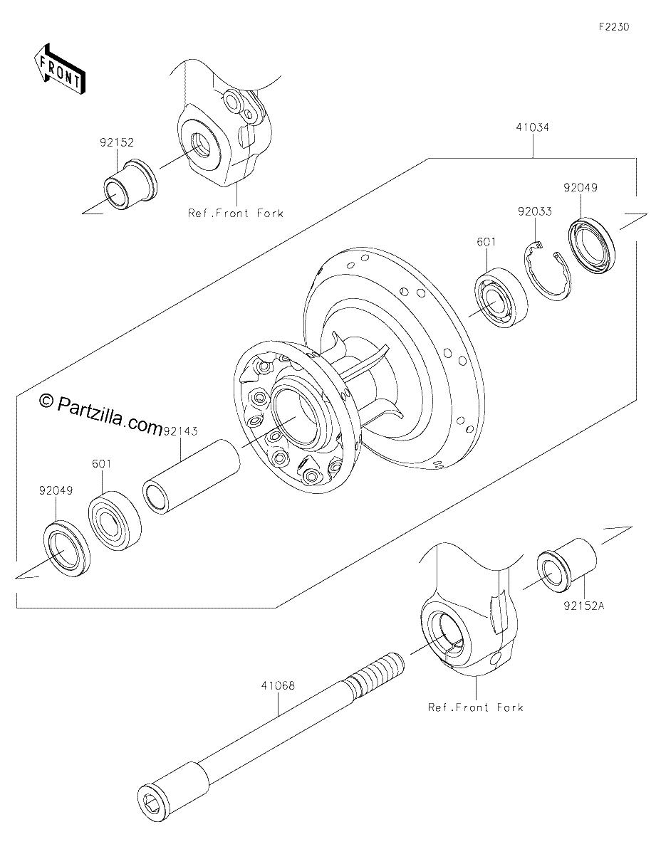 Diagrama de FRONT WHEEL