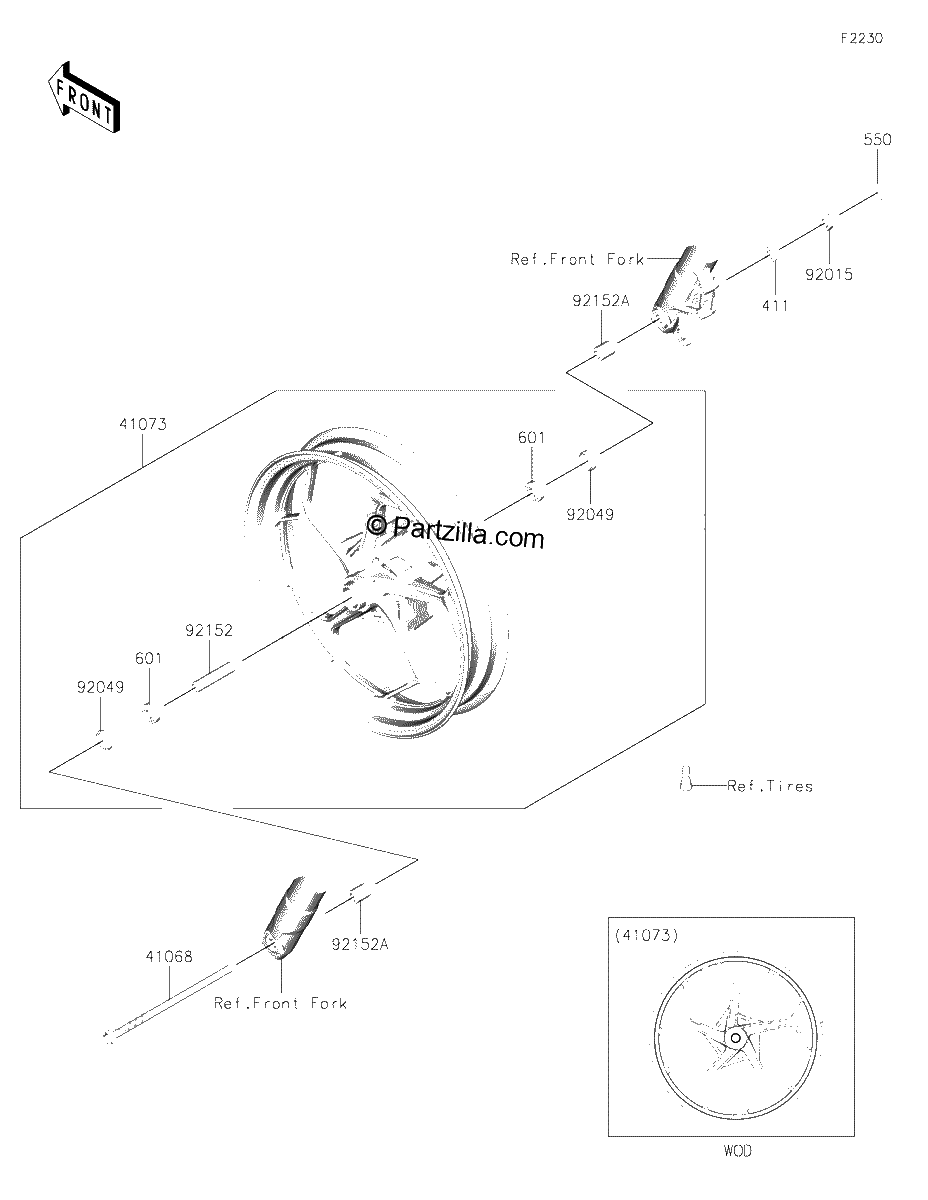 Diagrama de FRONT WHEEL