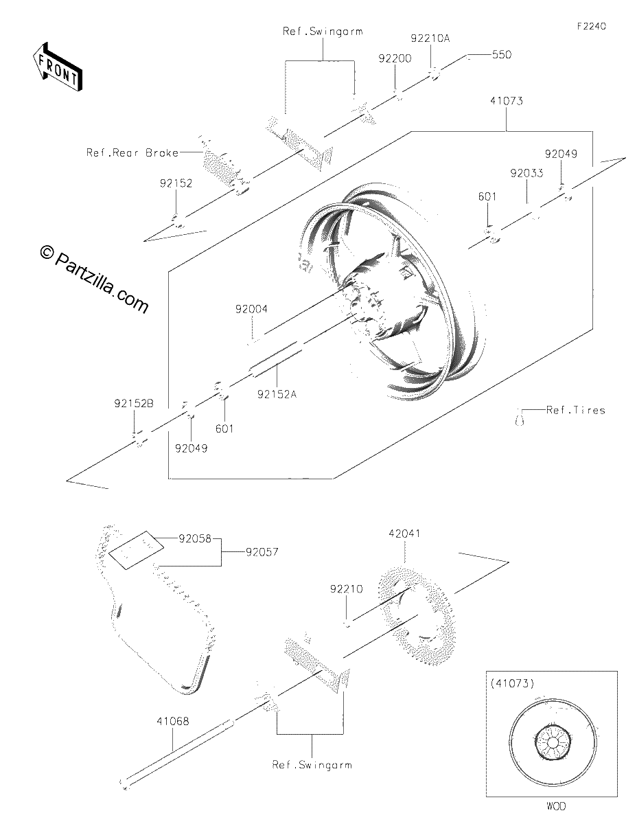 Diagrama de REAR WHEEL CHAIN