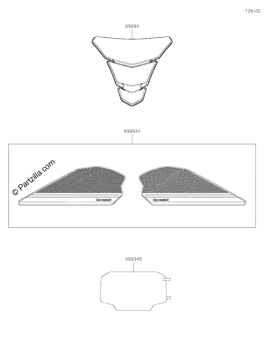 Diagrama de ACCESSORY TANK PADS AND METER FILM