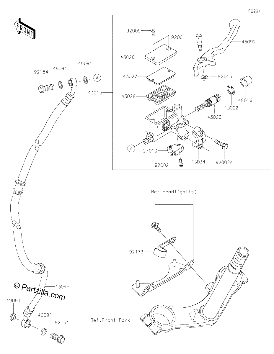 Diagrama de FRONT MASTER CYLINDER
