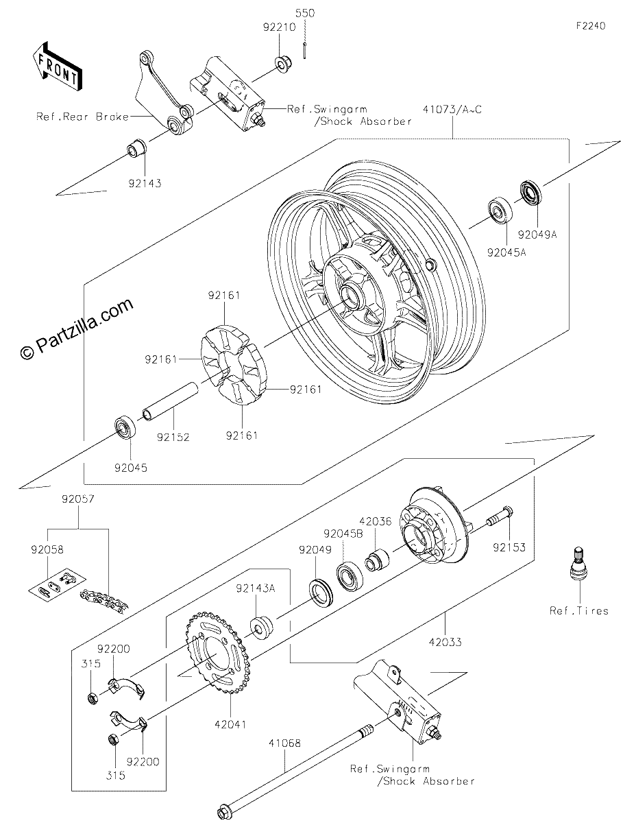 Diagrama de REAR WHEEL CHAIN