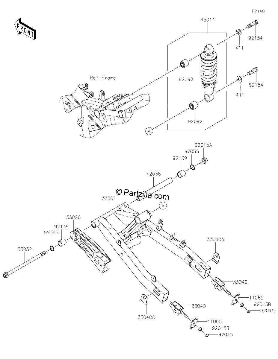 Diagrama de SWINGARM SHOCK ABSORBER