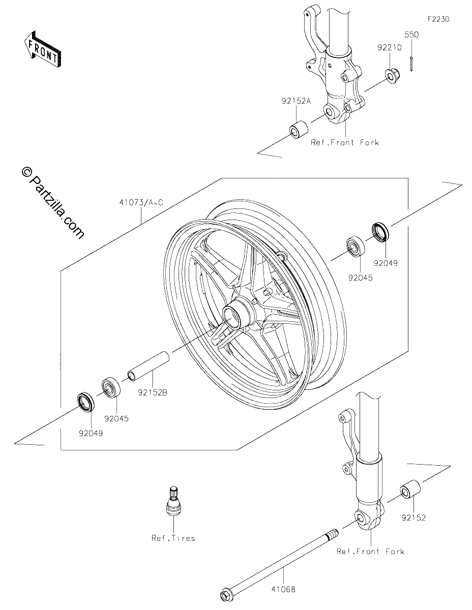 Diagrama de FRONT WHEEL