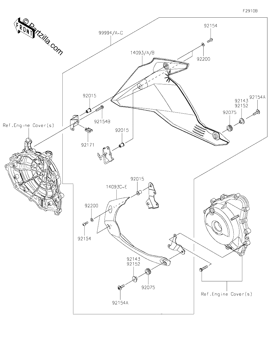 Diagrama de ACCESSORY LOWER COWLING