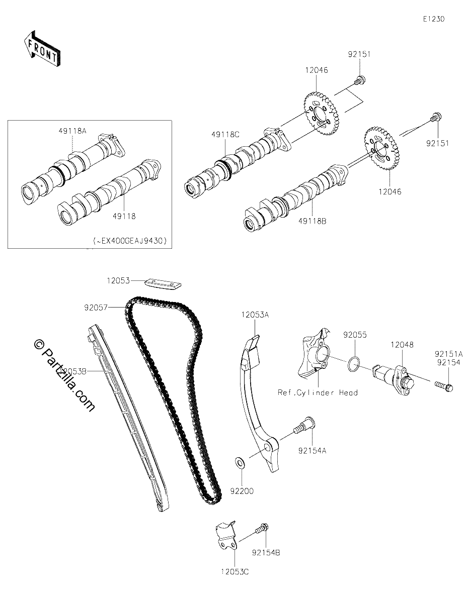 Diagrama de CAMSHAFT S TENSIONER