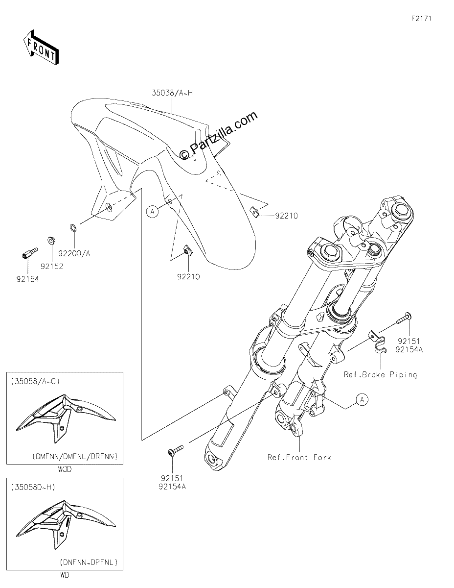 Diagrama de FRONT FENDER S