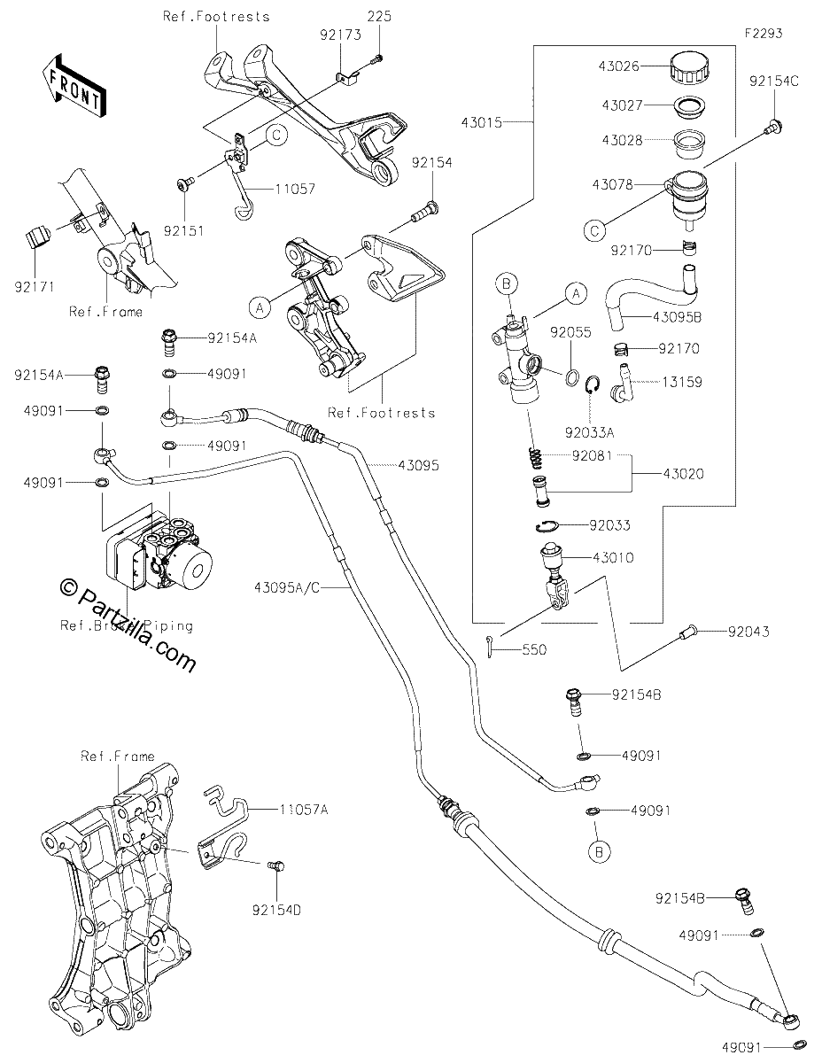 Diagrama de REAR MASTER CYLINDER