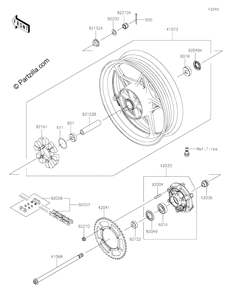 Diagrama de REAR WHEEL CHAIN